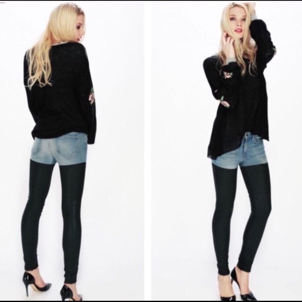 Wildfox Marianne colorblock skinny jeans
